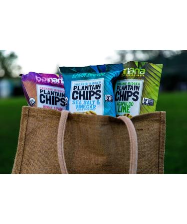Barnana Organic Plantain Chips Variety Pack - 5oz, 4 Pack - Salty & Crunchy Snack Cooked in Coconut Oil - Buy Online on GoSupps.com