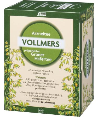 Salus Lot de 40 sachets filtrants pour th l'avoine 9 x 12 x 7 cm th vert l'avoine v g tarien - Buy Online on GoSupps.com