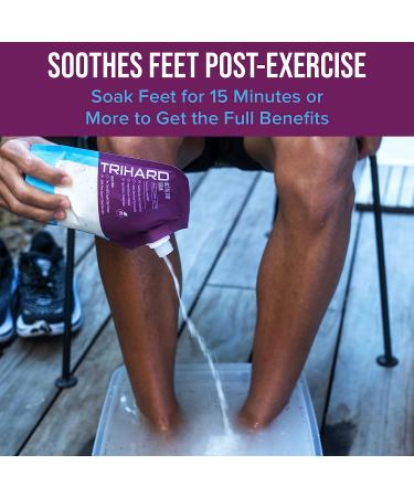 TRIHARD Active Foot Soak Salts - Herbal Foot Spa with Tea Tree Oil & Menthol | Detox for Athletes & Smelly Feet | Foot Softening Pedicure Kit - Buy Online on GoSupps.com