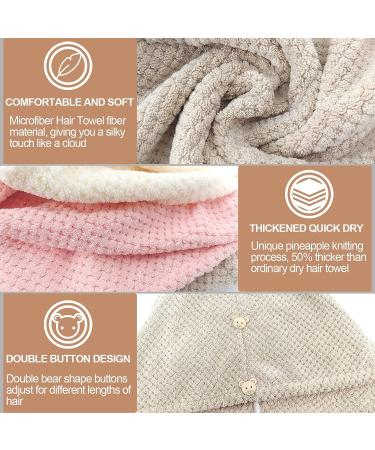 Microfiber Hair Towel Wrap Set | Salon Quality Towels for Wet Hair | Super Absorbent Turbans for Long & Thick Hair - Buy Online on GoSupps.com