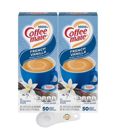 World Food Shop Nestle Coffee Mate 2-Pack French Vanilla Liquid Coffee Tins with Spoon World Food Shop 50 Carats