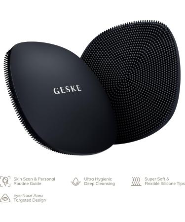 Geske SmartAppGuided 4-in-1 Silicone Facial Cleaning Brush | Professional Skin Care Device for Deep Cleansing - Buy Online on GoSupps.com