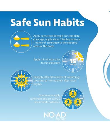 NO-AD SPF 50 SPORT Sunscreen Lotion | Hypoallergenic, Broad Spectrum UVA/UVB Protection | Water Resistant 16oz - Buy Online on GoSupps.com