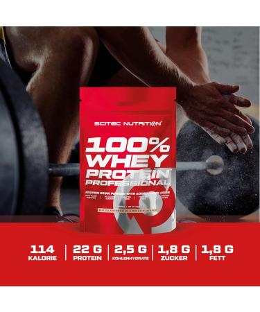 Scitec Nutrition 100% Whey Protein Professional - White Chocolate 1000g | Gluten-Free Palm Oil-Free with Amino Acids & Enzymes - Buy Online on GoSupps.com