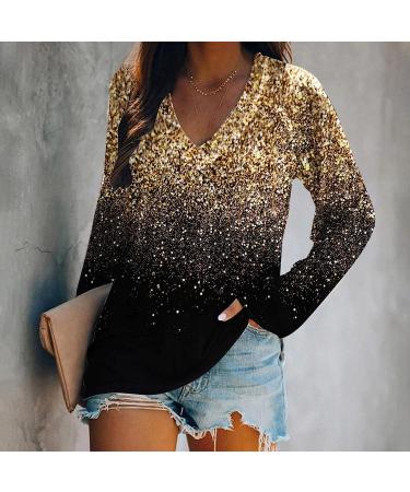 BOXIACEY Women's V-Neck Flash Printed Sweatshirt - Yellow - XX-Large - Buy Online on GoSupps.com