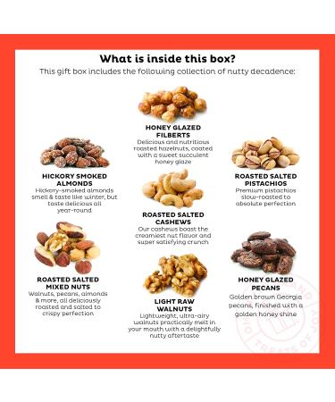 Oh! Nuts 7 Variety Roasted Salted Nuts Gift Basket - 1.8 LB Prime Gourmet Assortment Tray for Birthday, Anniversary, Corporate Gifts - Men and Women - 1.8 Pound - Buy Online on GoSupps.com