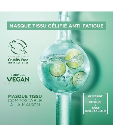 GARNIER Skin Active - Hyaluron Cryo Jelly Gel Face Mask - Anti-Fatigue & Refreshing Effect - Glycerin Menthol & Hyaluronic Acid - Vegan & Cruelty Free - Tired Skin - x1 - Buy Online on GoSupps.com