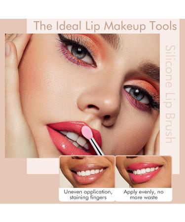 Teaaha 6 PCS Lip Scrub Brush Silicone Lip Applicator Reusable with Caps Silicone Lip Brush Makeup Applicator Beauty Tool Kits for Lipstick Lip Mask Lip Gloss Balm Eyeshadow Lip Scrub Applicator - Buy Online on GoSupps.com