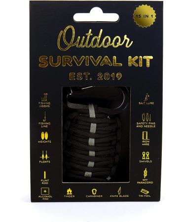 Gift Republic 15 in 1 Survival Kit - Essential Tools for Outdoor Adventures - Buy Online on GoSupps.com