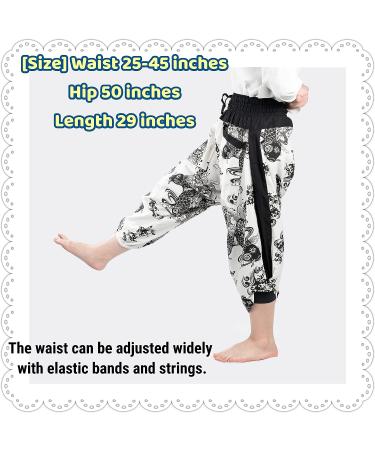 Japanese Carp Pattern Saruel Pants | Wide Aladdin Yoga Gaucho Dancewear - Buy Online on GoSupps.com
