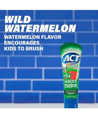 ACT Kids Anticavity Fluoride Rinse Bubble Gum 16.9oz & Toothpaste Wild Watermelon 4.6oz - Buy Online on GoSupps.com