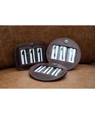 LeMieux Saddle Number Holder - Square Distressed Brown for Competitions | One Size - Buy Online on GoSupps.com