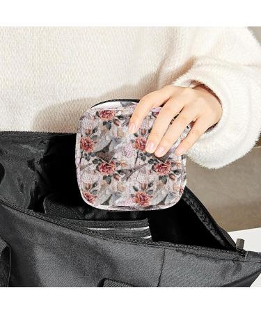 Women's Floral Storage Pockets Stillpad Holder - Portable Period Kit Bag for Girls | Stylish Feminine Product Bag - Buy Online on GoSupps.com