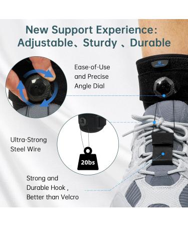 Buy Drop Foot Brace - Reel-Adjust AFO for Walking Ankle Support for Plantar Fasciitis & Tendonitis - Unisex - Buy Online on GoSupps.com