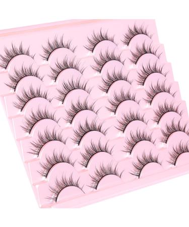 Manga Lashes False Eyelashes Wispy Eye Lashes Fluffy Anime Lashes Strip 3D Volume Natural Korean Fake Eyelashes Manhua Lashes Spiky Manhwa Lashes Asian Style Douyin Cosplay Lashes by Goddvenus spiky lashes - Buy Online on GoSupps.com
