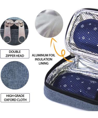 Insulin Cooler Travel Case with Ice Packs - Portable Diabetic Medication Bag in Gray - Buy Online on GoSupps.com