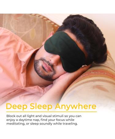 Buy Adjustable Bottle Green Eye Mask for Sleeping | Super Soft & Smooth Comfort for Night Shift Executives - Buy Online on GoSupps.com