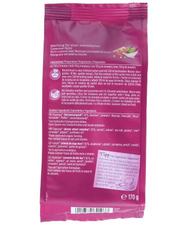 Organic Davert Taboul Salad with Aromatic Mint - Pack of 6 (6 x 170 g) | International Shipping Available - Buy Online on GoSupps.com