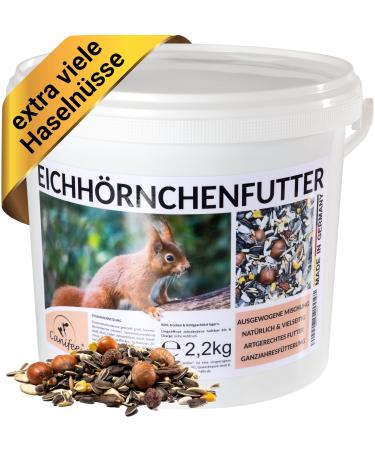 Canifee - squirrel feed 2.2 kg species -appropriate wildlife feed as a year -round feed mix - all -year -old feed with the extra portion of hazelnuts - also for stripe horns bucket 2.2 kg - Buy Online on GoSupps.com