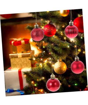 Artibetter Christmas Ball Pendant 36pcs Bright Mirror Ball Blush Decor Bling Decor Prom Decorations Christmas Tree Bauble Holiday Red 4CM - Buy Online on GoSupps.com