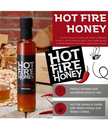 Hot Fire Chilli Honey Gift Set With Welsh Hot Fire Honey And English Section Honeycomb - Buy Online on GoSupps.com