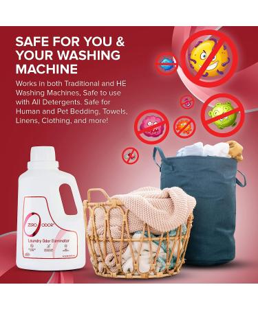 Zero Odor Laundry Odor Eliminator - Patented Molecular Technology for Clothes, Towels, Linens, Shoes & Bags - 64oz - Buy Online on GoSupps.com