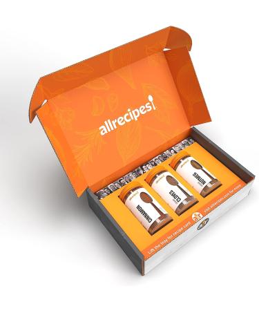 Premium Allrecipes Sweet Spices Set - Cinnamon, Ground Cloves, Nutmeg in Glass Jars with Sifter Caps (Set of 3) - Buy Online on GoSupps.com