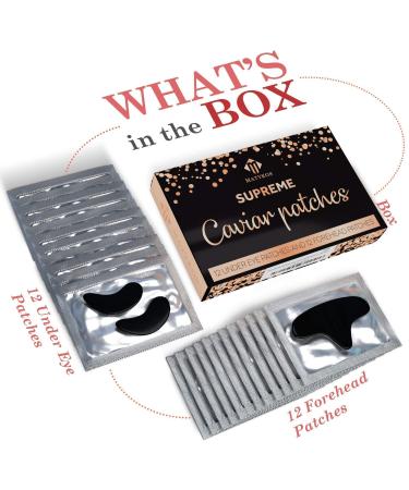 Matykos Complete Skincare Routine - 24K Gold and Caviar Under Eye & Forehead Patches with Jade Kit - Buy Online on GoSupps.com