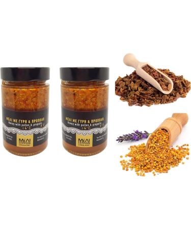Pure Greek Honey with Pollen and Propolis | 500g (2 x 250g) | The Antioxidant Superfood | Unpasteurized unheated unprocessed | Loaded with Important Nutrients - Buy Online on GoSupps.com