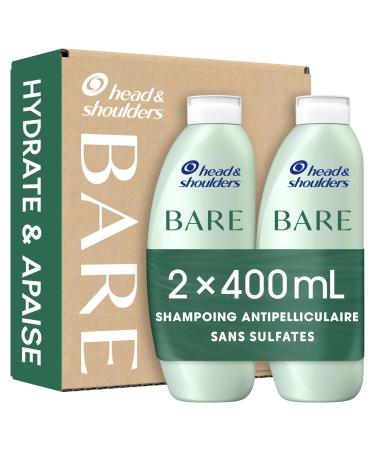 Head & Shoulders Bare Hydrate & Soothe, Anti-Dandruff Shampoo, Sulfate-Free, Silicone-Free, 2x400ml