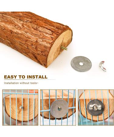 S-Mechanic Natural Wood Parrot Cage Perch Stand for Small/Medium Parrots Lovebird Parakeet - Style 1 - Buy Online on GoSupps.com