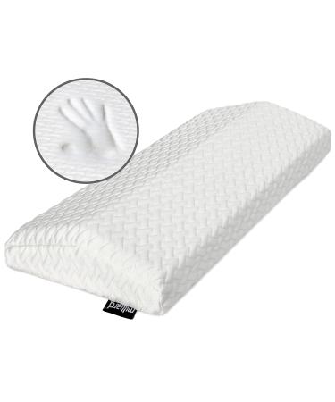 Milliard Lumbar Support Pillow for Bed with Gel Memory Foam Top -Helps with Lower Back Pain Relief for Sleeping, Hip, Knee and Spine Alignment, Sciatic Nerve Waist Cushion - Washable Cover (3.5 Inch)