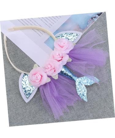 minkissy Hair Bands Mermaid Costume Mermaid Hair Accessories Hair Accessory for Girls Fish Tail Headband Beach Wedding Hairband Hair Ties for Kids Hair Ring Child European and American - Buy Online on GoSupps.com