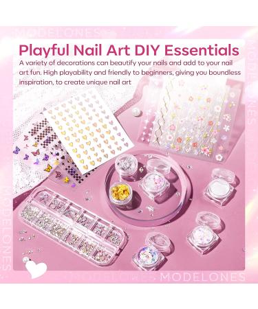 Modelones Poly Nail Gel Kit 8 Colors with 48W LED Nail Lamp - Professional Starter Manicure Kit with Complete Poly Nail Art Tools - Nail Extension Gel Set with Rhinestone, Glitters, Sequins - Perfect Gift for Women - Buy Online on GoSupps.com