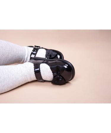 Baypods Toddler Shoes | Hard Sole Baby Girls First Walking Shoes | Anti-Slip Sole First Walkers | Made in England | Size 6 UK Child | Black Patent - Buy Online on GoSupps.com