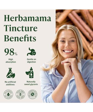 HERBAMAMA Cinnamon Drops - Vegan Antioxidant & Overall Support with Ceylon Cinnamon Extract Liquid Tincture - Non-GMO Alcohol & Sugar-Free Supplement 84-Day Supply 4 Fl Oz (Pack of 1) - Buy Online on GoSupps.com