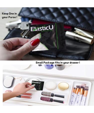 Premium 20mm Black Hair Elastics - Pack of 100 Strong & Reusable Polybands by ElasticU - Buy Online on GoSupps.com