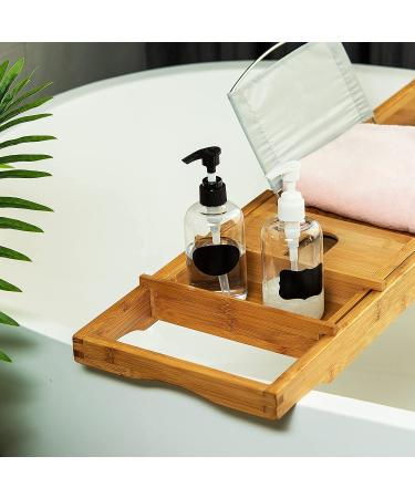 Nagma Lockable Pump Bottles 8 oz - Set of 2 Clear Plastic Dispensers with Funnel and Labels for Toiletries and Kitchen Use - Buy Online on GoSupps.com