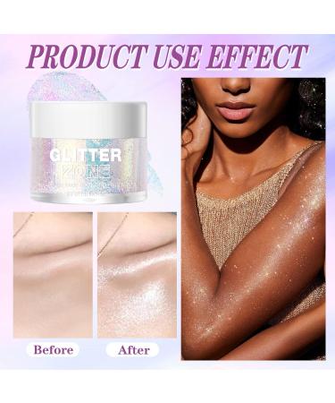  Joittey Face Glitter Gel Chunky Body Glitter with Holographic Sequins Glitter Makeup Mermaid Sequin Body Glitter for Eyeshadow Eyebrows Hair and Nails - Buy Online on GoSupps.com