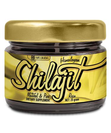 Natural Shilajit Resin Supplement with Fulvic Acid Humic Acid and 85+ Trace Minerals - Support Body Energy & Immune System - Net Weight 25g for 50-Day Supply