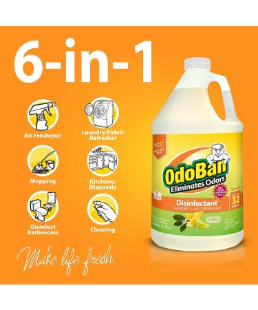 OdoBan Ready-to-Use Disinfectant & Odor Eliminator Set - Citrus Scent - 32oz Spray + 1 Gallon Concentrate - Buy Online on GoSupps.com