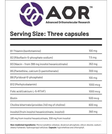 AOR Advanced B Complex 90 CT - Essential Vitamin Supplement - Buy Online on GoSupps.com