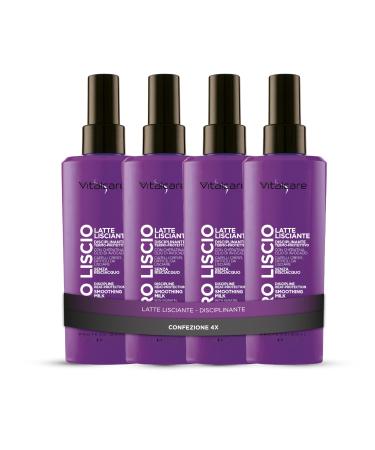 Vitalcare Vitalcare | PRO Lisse Smoothing Milk Phon Heat Protection and Plaque Anti-Frizz Action Keratin and Avocado Oil 4 Spray Bottles of 125 ml