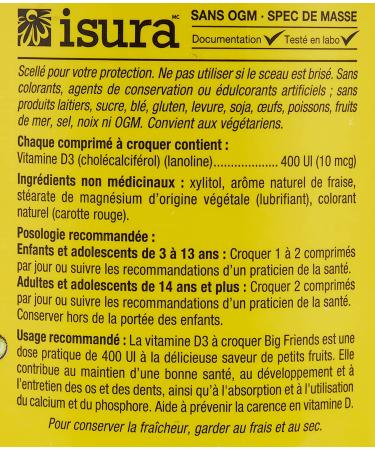 Big Friends Chewable Vitamin D3 400 IU - Berry Bunch, 250 Tablets | Natural Factors - Buy Online on GoSupps.com