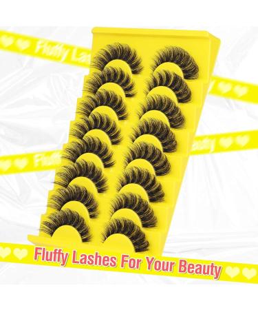 Cat Eye Lashes D Curl Russian Strip Lashes 17mm Fluffy False Eyelashes Clear Band Eyelashes Dramatic Faux Mink Lashes (Black (8 pairs)) - Buy Online on GoSupps.com