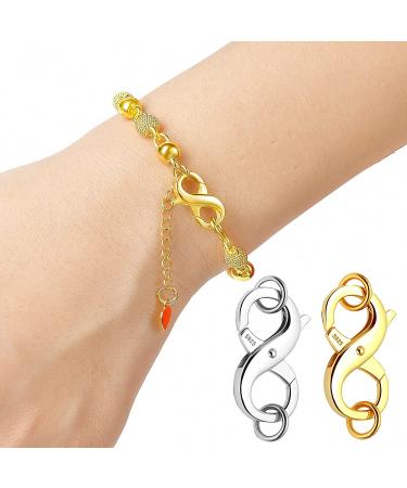 925 Sterling Silver Double Lobster Clasp Shortener Charm | Made in Italy | 11mm x 5mm | Jewelry Making Supplies - Buy Online on GoSupps.com