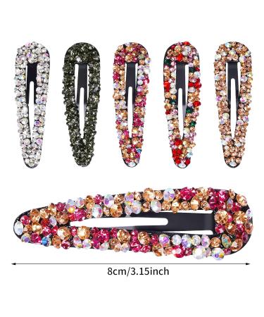 10pcs Crystal Hair Clips - Rhinestone Snap Hair Accessories for Women and Girls - Buy Online on GoSupps.com