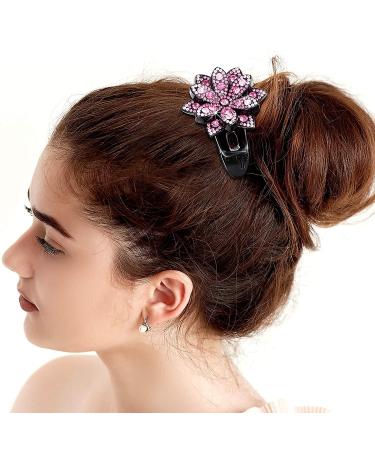 6 Rhinestone Flower Hair Clips for Women - Vintage Slipproof Pearl Clipper Jewelry - Perfect for Brides - Buy Online on GoSupps.com