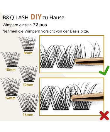 Shop D Curl 12mm Individual Eyelashes - 72 PCs DIY Reusable Wispy Eyelash Extensions for Beginners - Perfect for Home Use - Buy Online on GoSupps.com