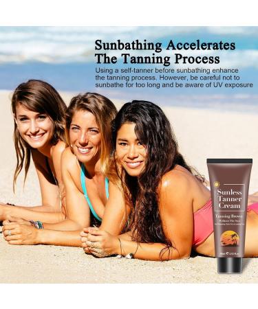 lyanny Tanning Accelerator Cream Light Brown Tanning Lotion Hawaiian Tanning Oil Natural Ingredients Tanning Cream Tan Accelerator for Outdoor Sun and Tanning Beds - Buy Online on GoSupps.com